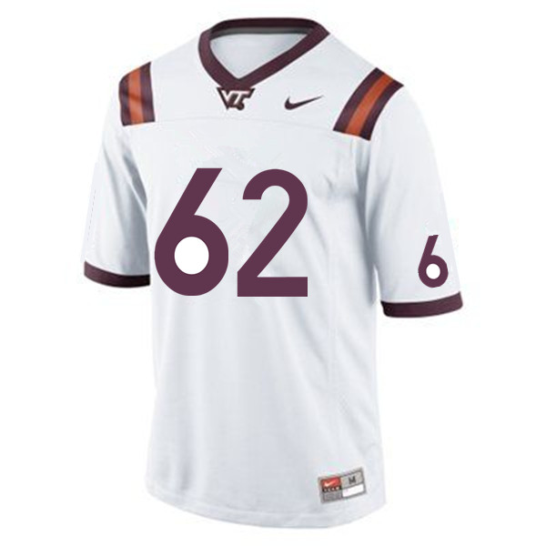 Men #62 Gabe Sesco Virginia Tech Hokies College Football Jerseys Sale-White - Click Image to Close